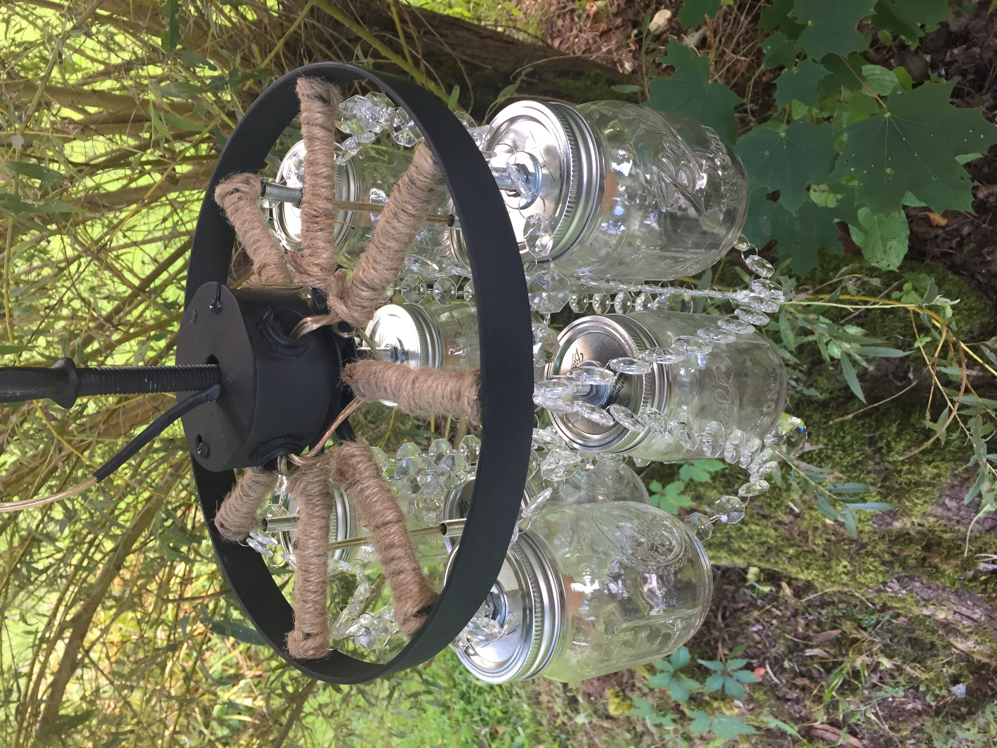 14" Wagon Wheel Chandelier