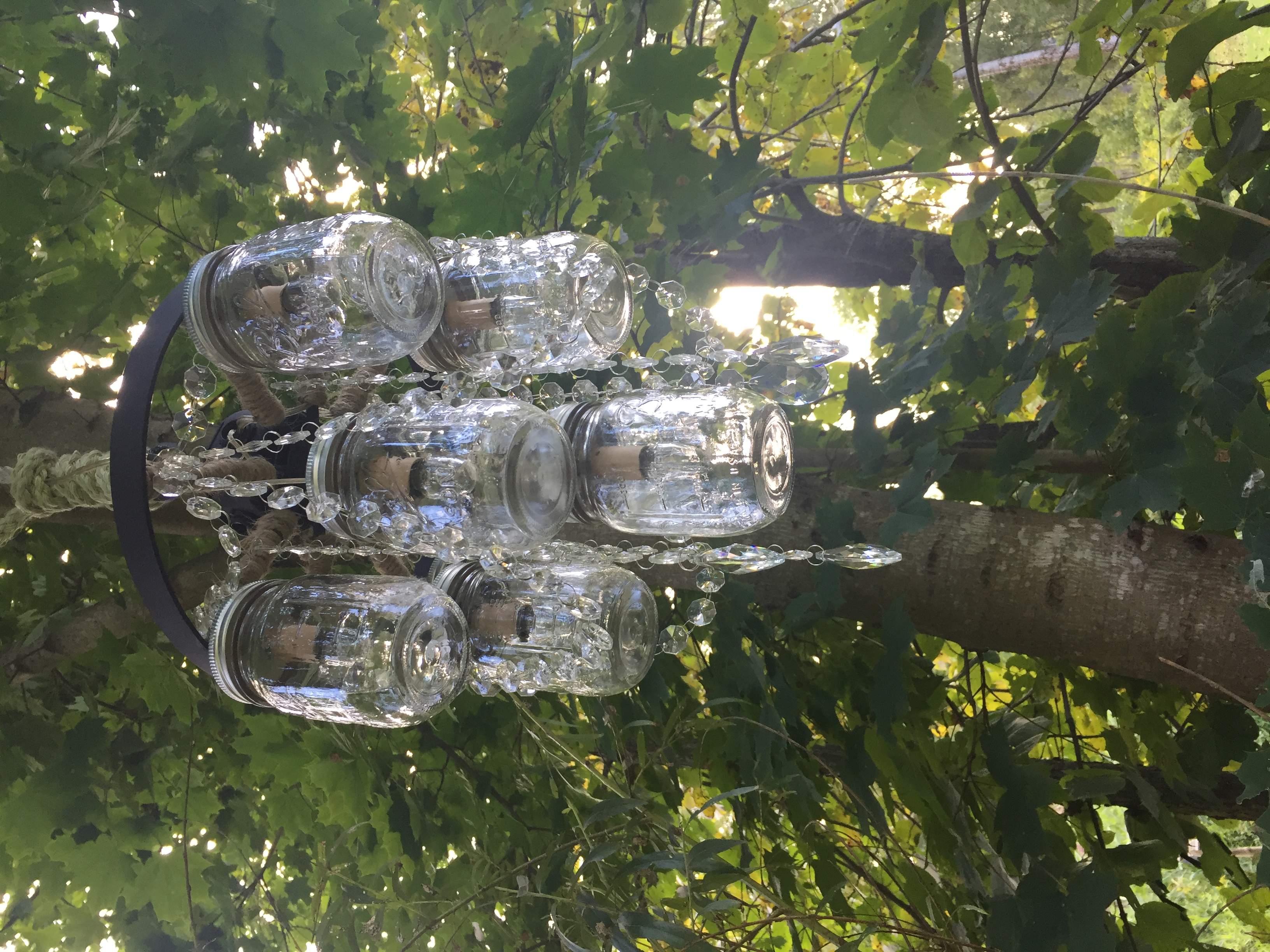 14" Wagon Wheel Chandelier