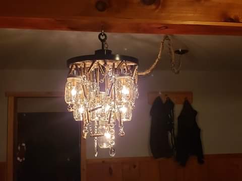 14" Wagon Wheel Ammo Casing Chandelier
